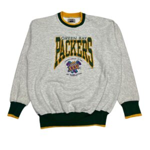 GREEN BAY PACKERS Super Bowl XXXI Gray Embroidered Sweatshirt - Size L