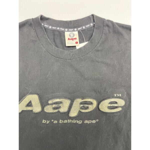 AAPE x A Bathing Ape BAPE Logo Men's Shirt Size XL - Black Y2K Hip Hop - Image 3