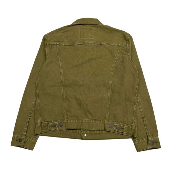 Rare Levi's Olive Green Denim Trucker Jacket - Size M - Image 2