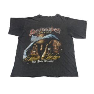 90s Tupac Shakur Bootleg Memorial Rap T-Shirt - Thug Life 2Pac Size 2XL