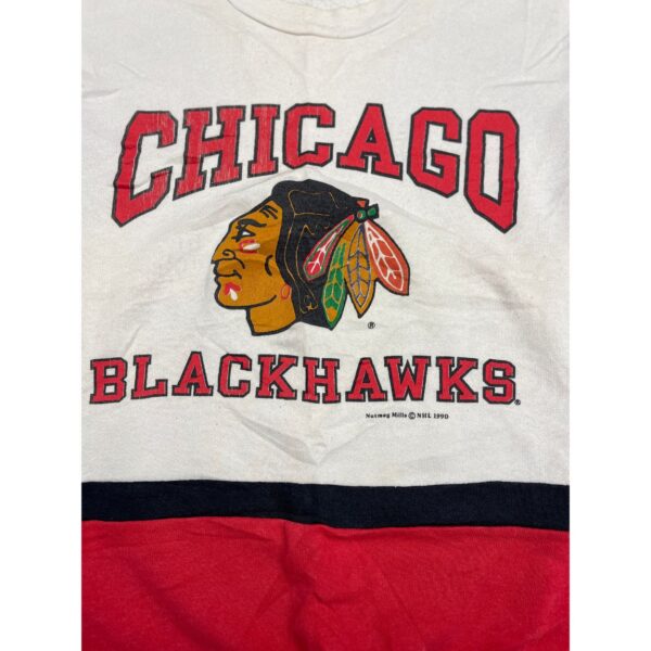 Chicago Blackhawks Mitchell & Ness NHL Crew Fleece Sweatshirt - Size XL - Image 4