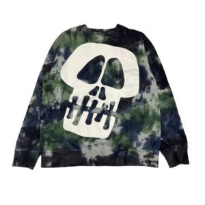 Stussy Y2K Skull Tie-Dye Multicolor Sweatshirt Size Small - Made in USA