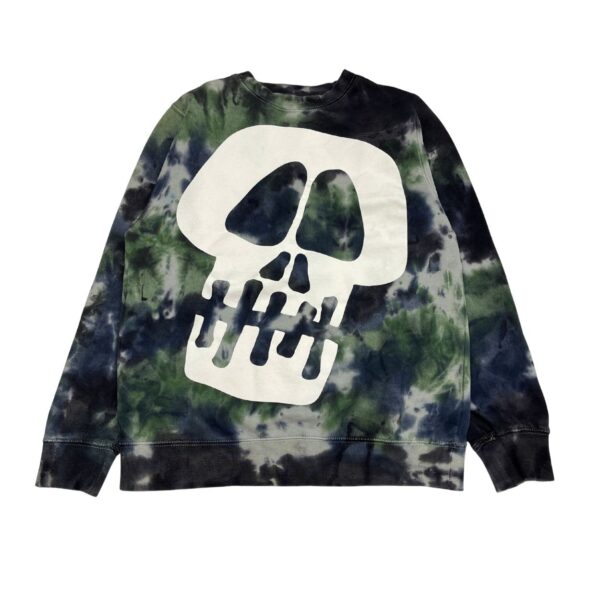 Stussy Y2K Skull Tie-Dye Multicolor Sweatshirt Size Small - Made in USA