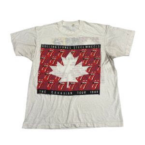 1989 Rolling Stones Steel Wheels Canadian Tour Concert T-Shirt Size L