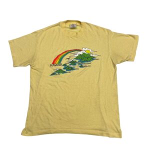 80's Hawaii Islands Rainbow Thin T-Shirt Size XL