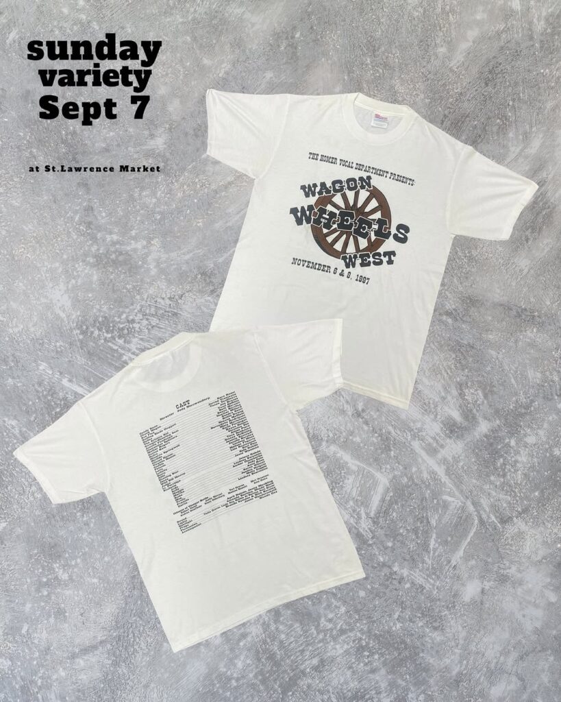 the vintage bazar at the Sunday Varity this sept 7