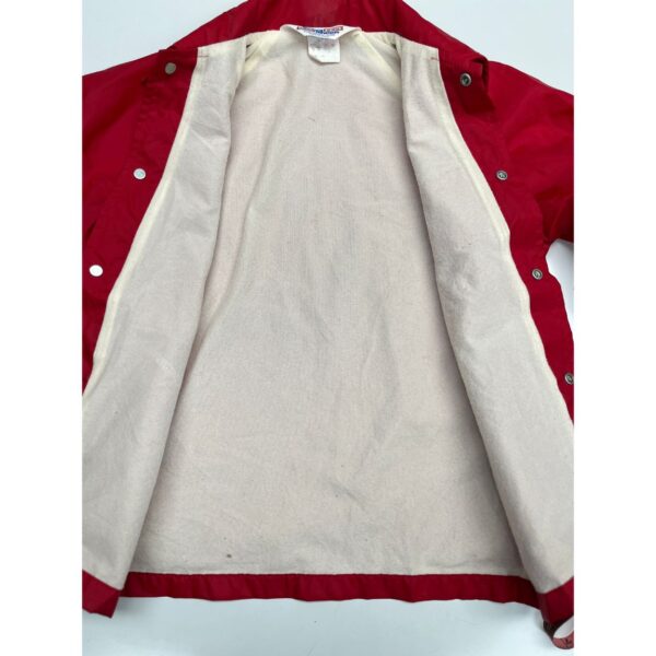 RARE 80s Nebraska Velva Sheen "Go Big Red" Nylon Button Up Youth Jacket - Image 5