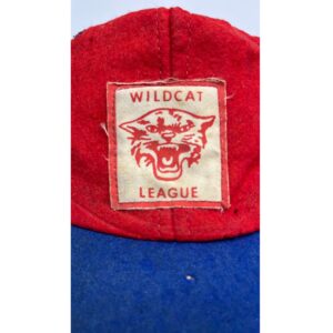 SUPER RARE 1970s Vintage Wildcat League Wool Baseball Cap | Red & Blue | Medium
