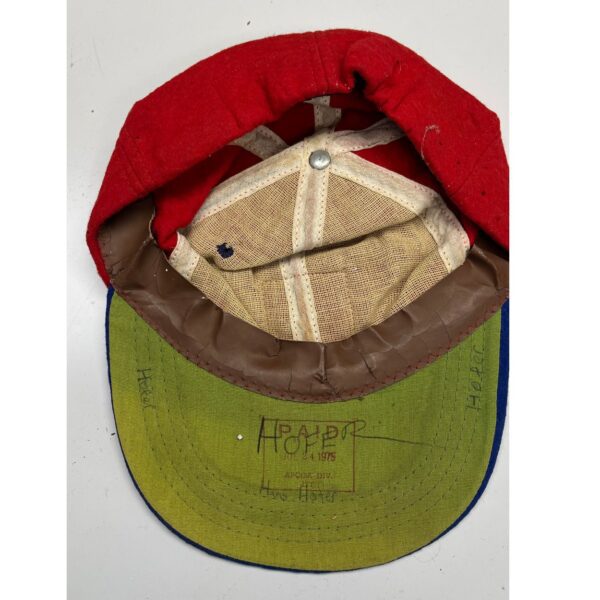SUPER RARE 1970s Vintage Wildcat League Wool Baseball Cap | Red & Blue | Medium - Image 5