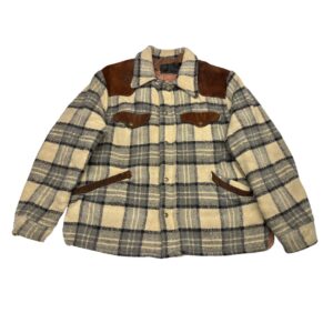 Vintage 1970s Sport Chief Rawhide Lumberjack Jacket | Plaid | Borg Lined