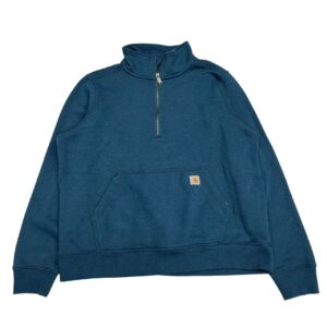 Carhartt Teal 1/4 Zip Sweatshirt - Relaxed Fit - Size XL