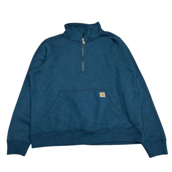 Carhartt Teal 1/4 Zip Sweatshirt - Relaxed Fit - Size XL
