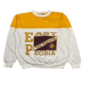 RARE 1980s East Red Raiders Peoria Sweatshirt | Dodger Tag | Size XL