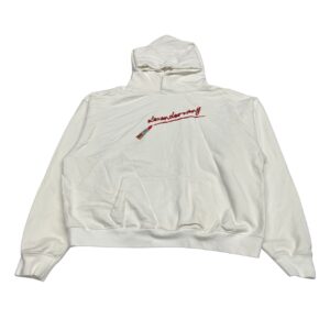 Alexander Wang Lipstick Graphic Hoodie | White | Size M | Designer Streetwear