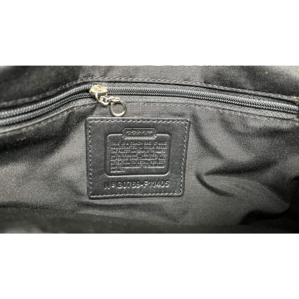 Vintage Y2K Coach Soho Black Jacquard Suede & Leather Shoulder Bag F11405 - Image 4