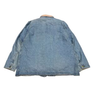 Vintage 1980s LL Bean Denim Barn Chore Coat | Removable Flannel Lining | Size XL