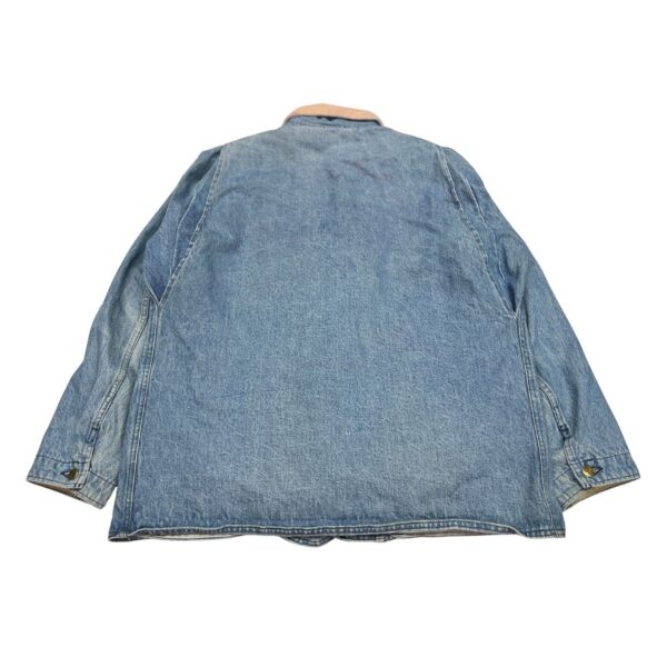 Vintage 1980s LL Bean Denim Barn Chore Coat | Removable Flannel Lining | Size XL - Image 2