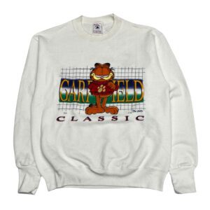 Vintage 1990s Garfield Sweatshirt | Embroidered Logo | Made in USA | Size M