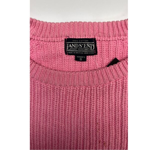Lands' End Vintage Cotton Pullover Crewneck Sweater - Size Small - Image 3