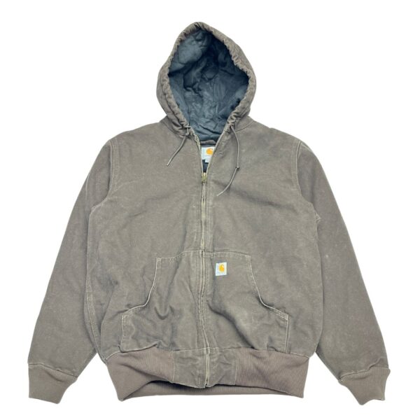 Vintage Carhartt J130 DKB Quilted Hooded Duck Jacket - Size M - Made in Mexico