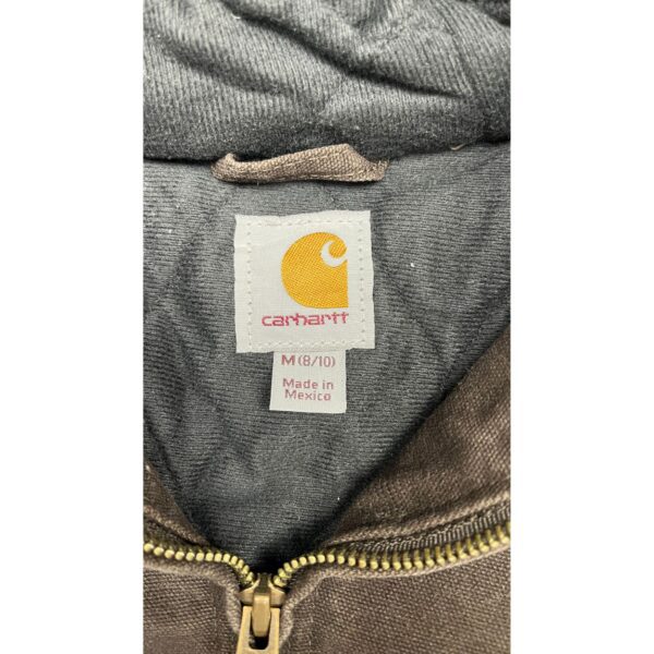 Vintage Carhartt J130 DKB Quilted Hooded Duck Jacket - Size M - Made in Mexico - Image 3