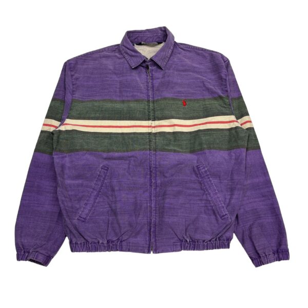 Rare 90s Vintage Polo Ralph Lauren Purple Harrington Jacket - Size Medium