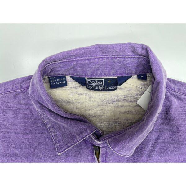Rare 90s Vintage Polo Ralph Lauren Purple Harrington Jacket - Size Medium - Image 4