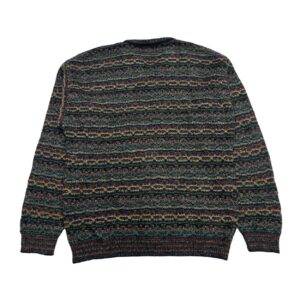 Brandini Vintage Knit Geometric Wool Sweater - Men's Size Large - Made in Italy