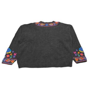 Vintage 1980s Carole Hanson Floral Sweater