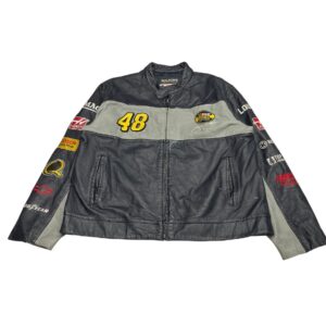 Wilson's Leather Jimmie Johnson NASCAR Patchwork Leather Jacket Size XL