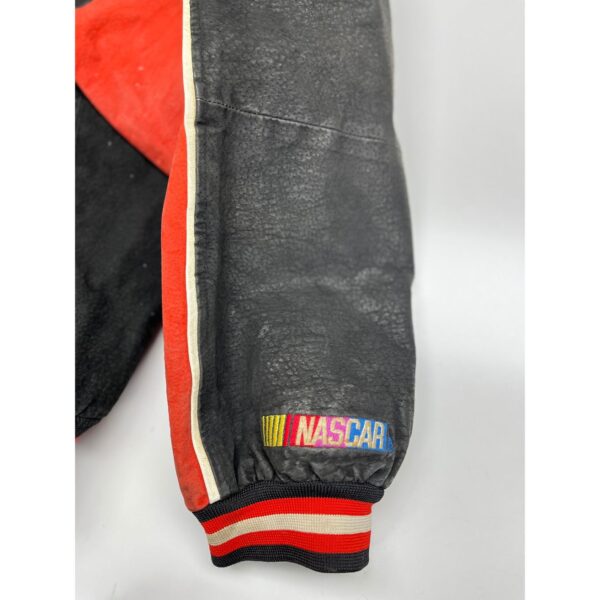 Chevrolet Racing Jacket Mens 2XL Black Red NASCAR Leather 00s Race - Image 4