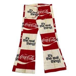 Vintage 70s Coca-Cola boys beach pants, bell bottom size 26/28