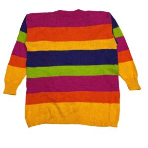 Vintage 1990s Santoria Striped Tunic Length Pullover Sweater - Size S