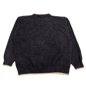 Vintage 90s Par Four Golf Sweater Mens Black USA Stamp Cotton Embroidered XL