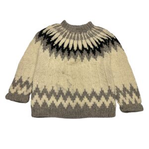 The Lodge Knit Sweater - Made in Greece - 100% Wool - Size M