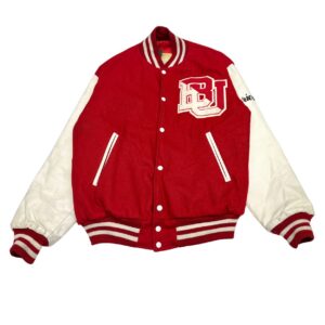 Boston University Terriers Letterman Varsity Jacket - Wool/Leather - Size L