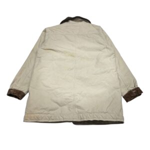 Vintage LL Bean Chore Jacket Womens Tan Barn Coat Corduroy Collar Size M