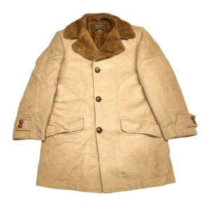 Vintage Sir Pendleton Wool Camel Sherpa Lined Trench Over Coat