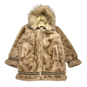 Vintage Stearns Womens Goose Down Faux Fur Parka Anorak Jacket - Size M