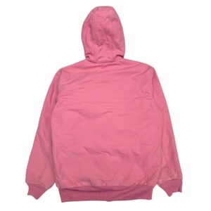 RARE Carhartt Women's WJ130 Pink Zip-Up Hooded Canvas Jacket - Size M