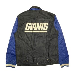 Levi's New York Giants Royal Blue Denim Varsity Trucker Jacket Button-Up Size M