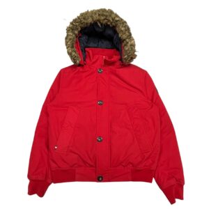 Tommy Hilfiger Men's Essential Bomber Down Jacket Short Parka Red Size M