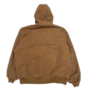 Vintage Carhartt J130 Fleece Lined Full Zip Hooded Jacket Brown - Size XL