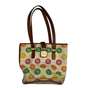 Dooney & Bourke Bubble Dot Canvas and Leather Bucket Bag