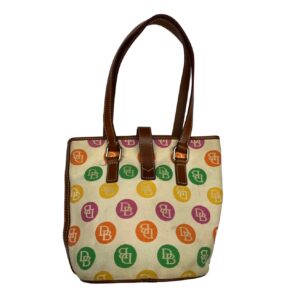 Dooney & Bourke Bubble Dot Canvas and Leather Bucket Bag
