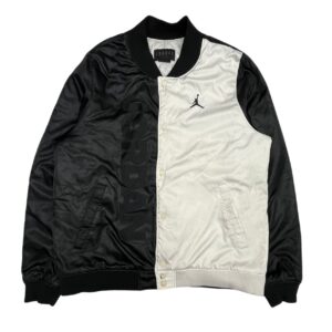Air Jordan 11 Legacy Quilted Satin Bomber Jacket - Black/White - Size Large