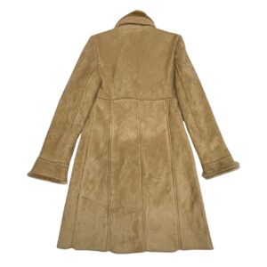 Women's Murano Faux Suede Button-Up Longline Coat - size S