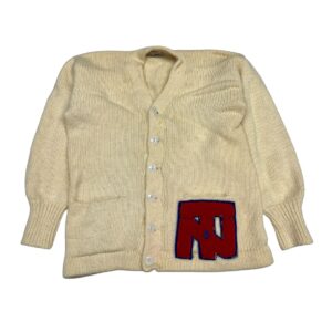 Vintage 1970s Hanson Cardigan Sweater Off White - 100% Virgin Wool