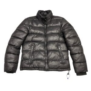 Guess Men's Gray Hooded Puffer Warm Winter Zip Bomber Jacket - Size S