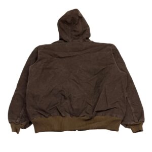 Carhartt J130 Sandstone Duck Active Jacket - Dark Brown Quilted Flannel Lined XL